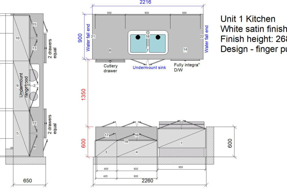 U1 Kitchen Floor Plan Stone